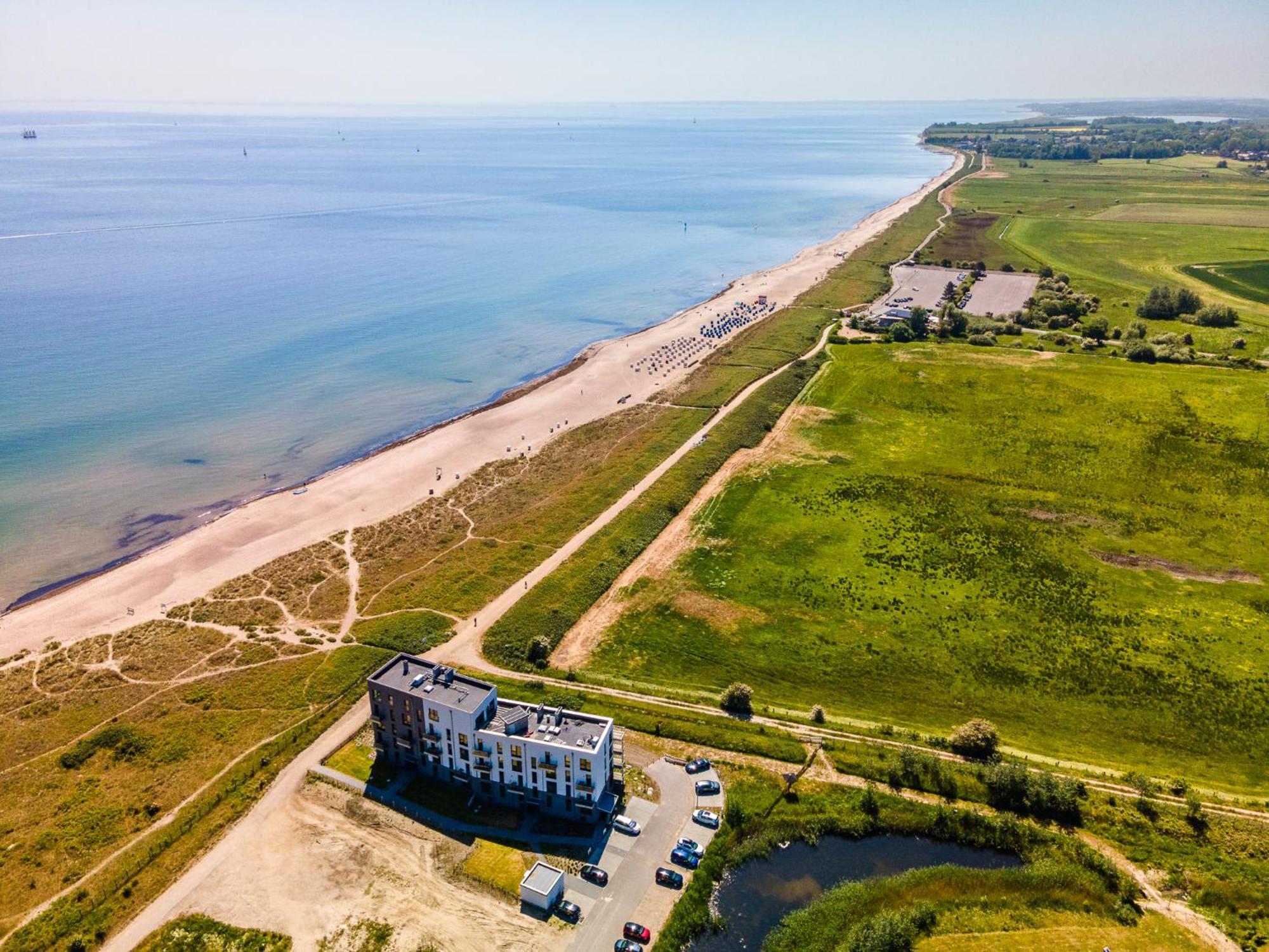 Beachterraceone - Eg, Meerblick, Terrasse, Kamin, Sauna Olpenitz Esterno foto